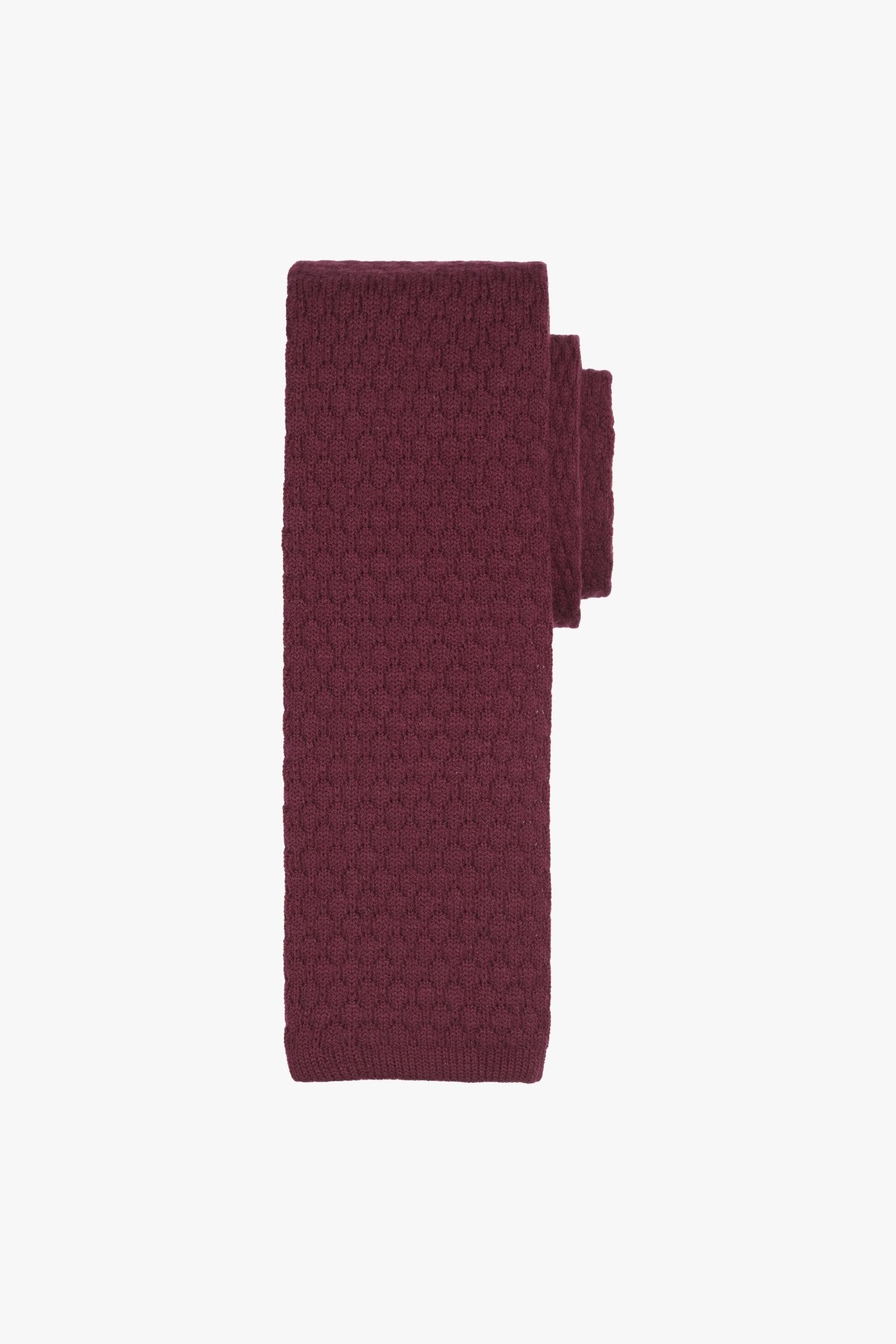 Burgundy Knitted Tie - My Suited Life