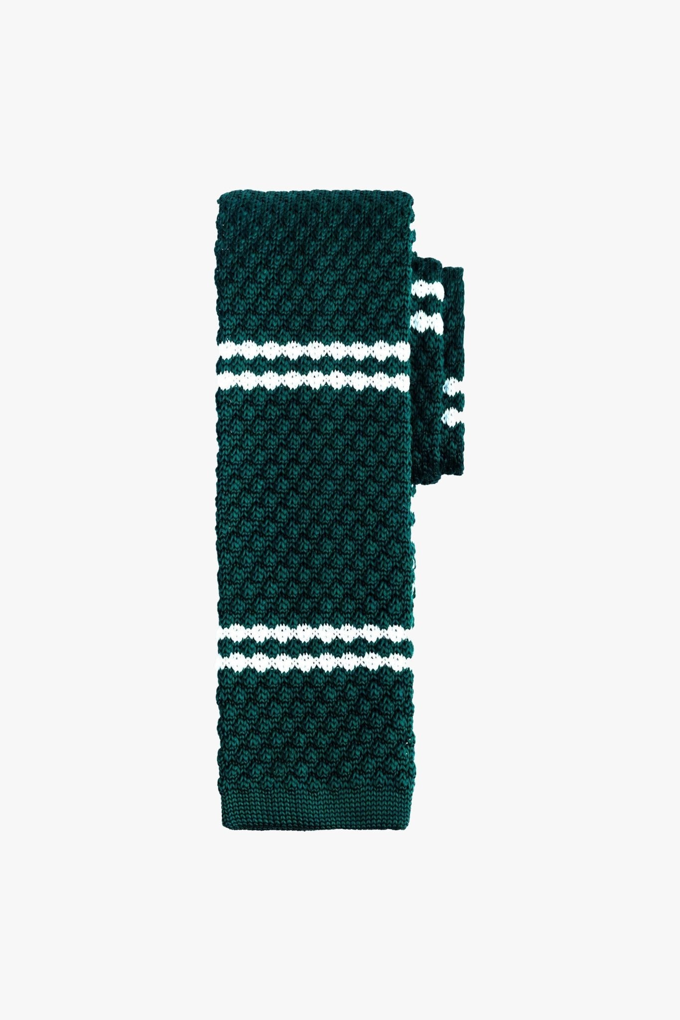 Green Stripe Knitted Tie - My Suited Life